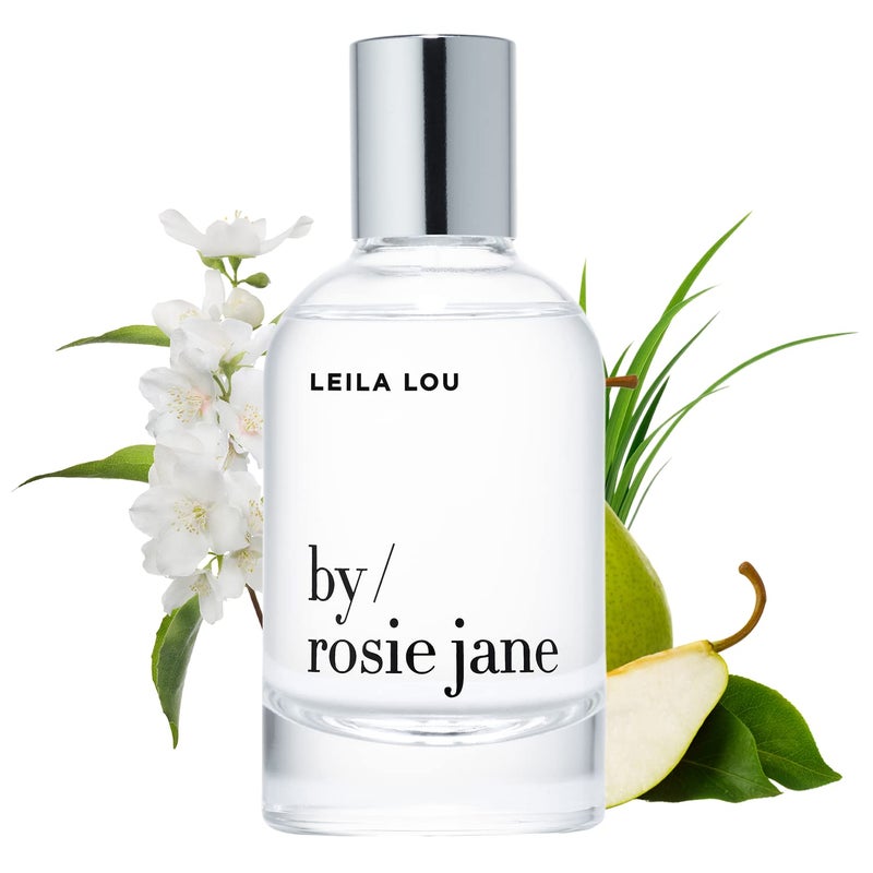 By Rosie Jane Eau De Parfum Spray (Leila Lou) - Clean Perfume for Women - Non-Toxic Body Mist with Notes of Juicy Pear, Sweet Jasmine & Tangerine Skin - Paraben, Sulfate & Phthalate Free (50ml) - Image 1