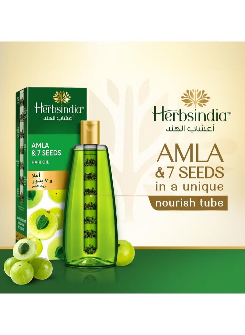 Herbsindia  Amla & 7Seeds Hair Oil 180Ml - Image 2