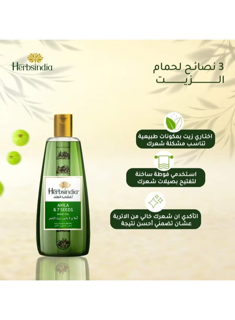 Herbsindia  Amla & 7Seeds Hair Oil 180Ml - Image 3