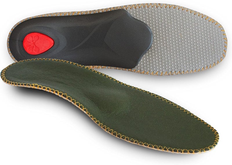pedag Viva Outdoor | Made in Germany | Hiking Arch Support, Metatarsal Pad & Heel Cushion | Breathable Vegan Leather Insoles | Semi-Rigid | Prevent Foot Odor & Relieves Tired Feet. Size US W10/M7/EU40