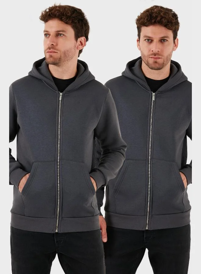 بوراتي طقم سويت شيرت بغطاء رأس رجالي من بوراتي قطعتين