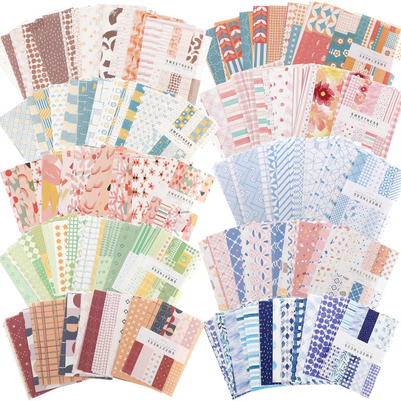 Tenare 500 Sheets Vintage DIY Scrapbook Paper Supplies Aesthetic Paper Supplies Decorative Paper Material for DIY Scrapbooks Journal Photo Album Crafts (Classic Style,3.35 x 2.17 Inches) - Image 1