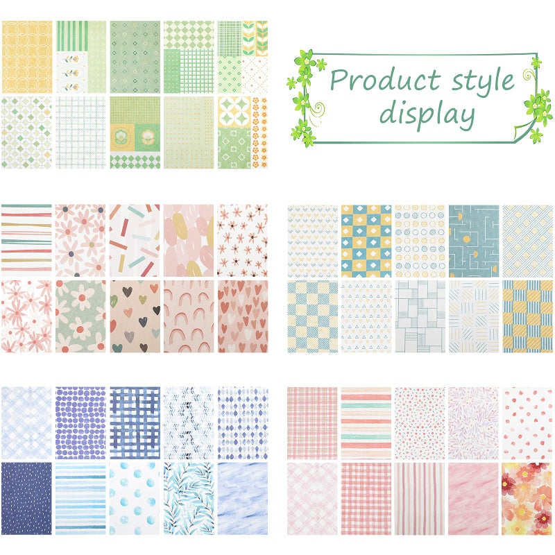 Tenare 500 Sheets Vintage DIY Scrapbook Paper Supplies Aesthetic Paper Supplies Decorative Paper Material for DIY Scrapbooks Journal Photo Album Crafts (Classic Style,3.35 x 2.17 Inches) - Image 4