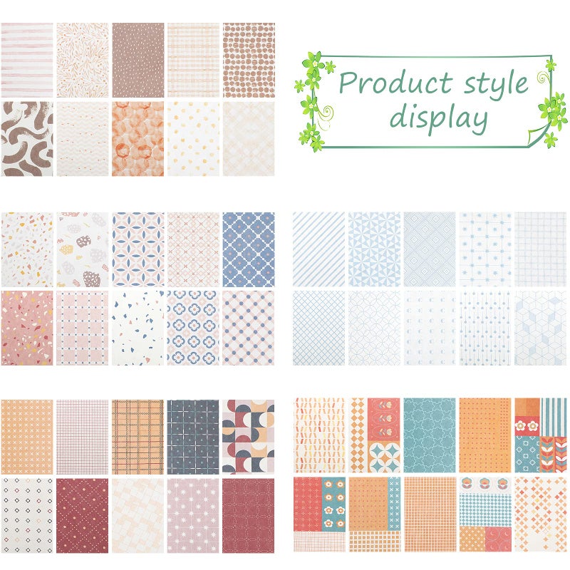 Tenare 500 Sheets Vintage DIY Scrapbook Paper Supplies Aesthetic Paper Supplies Decorative Paper Material for DIY Scrapbooks Journal Photo Album Crafts (Classic Style,3.35 x 2.17 Inches) - Image 5