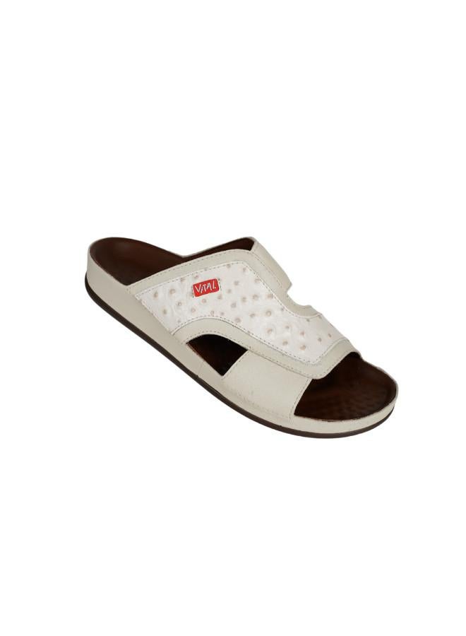 VITAL 148-1096 Vital Mens Vital - Nappa/Thomas Sandals 09114B Cream  - Image 2