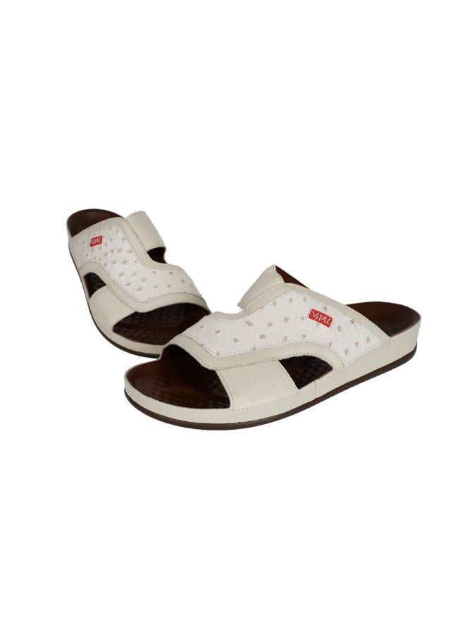 VITAL 148-1096 Vital Mens Vital - Nappa/Thomas Sandals 09114B Cream  - Image 3
