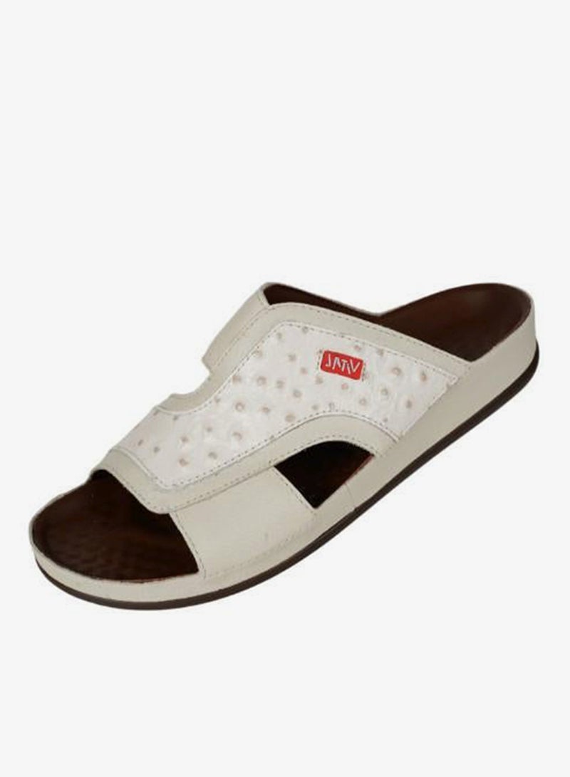 VITAL 148-1096 Vital Mens Vital - Nappa/Thomas Sandals 09114B Cream - Image 1