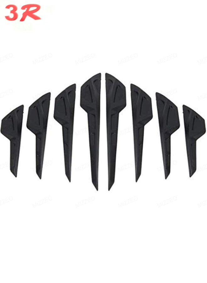 3 ار مجموعة قضبان الحماية من التصادم للسيارات من 3R، مكونة من 8 قطع، شرائط حماية هيكل السيارة باللون الأسود للأبواب والألواح الجانبية، متينة وأنيقة، سهلة التركيب، مناسبة عالميًا لمعظم المركبات، تحمي سيارتك من الخدوش والانبعاجات - Image 2