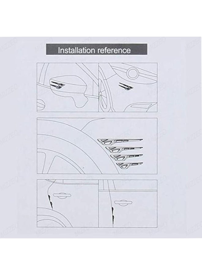 3 ار مجموعة قضبان الحماية من التصادم للسيارات من 3R، مكونة من 8 قطع، شرائط حماية هيكل السيارة باللون الأسود للأبواب والألواح الجانبية، متينة وأنيقة، سهلة التركيب، مناسبة عالميًا لمعظم المركبات، تحمي سيارتك من الخدوش والانبعاجات - Image 4