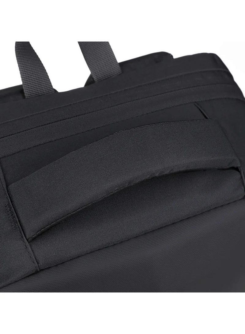 Hike Black Semi Hard 16-inch Unisex Laptop Backpack with Built in Combination lock and USB/ Headphone Port Daypack for Travel, Office and Business, HK2252, Black  | Best Price UAE