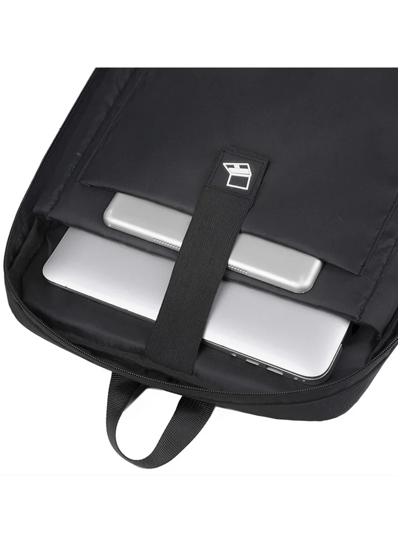 Hike Black Semi Hard 16-inch Unisex Laptop Backpack with Built in Combination lock and USB/ Headphone Port Daypack for Travel, Office and Business, HK2252, Black  | Best Price UAE