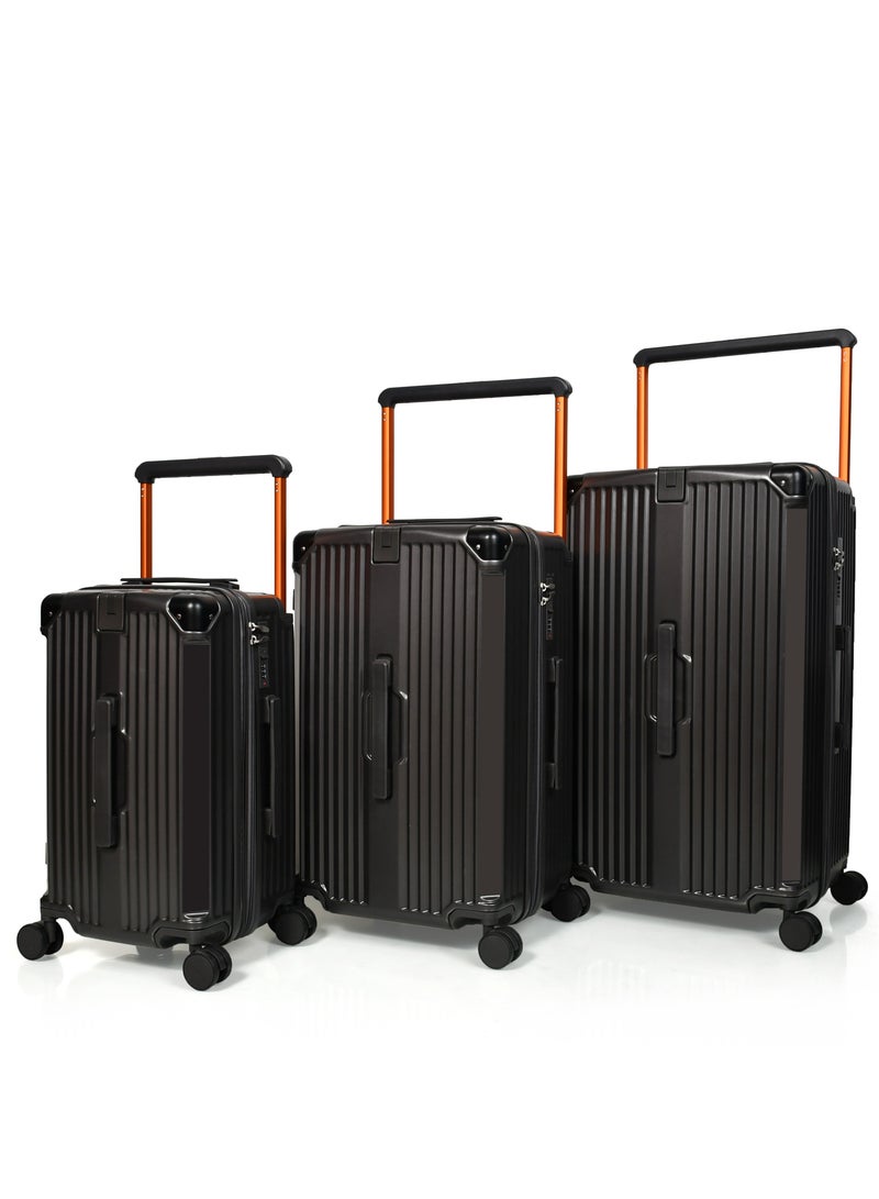 مورانو طقم شنط سفر فايبر اركان المنيوم ثلاثة قطع 28 انش و 24 انش و 20 انش لكبينة الطائرة - Image 2