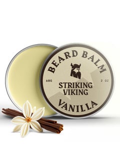 Striking Viking Striking Viking Beard Balm for Men - Leave-in Beard Conditioner to Smooth, Shape, Moisturize & Soften Coarse, Dry Facial Hair - Vanilla Scented with Shea Butter, Tea Tree, Argan & Jojoba Oils, 2 Oz  - Image 1