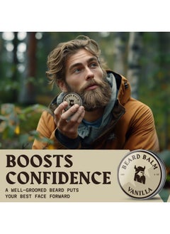 Striking Viking Striking Viking Beard Balm for Men - Leave-in Beard Conditioner to Smooth, Shape, Moisturize & Soften Coarse, Dry Facial Hair - Vanilla Scented with Shea Butter, Tea Tree, Argan & Jojoba Oils, 2 Oz  - Image 2