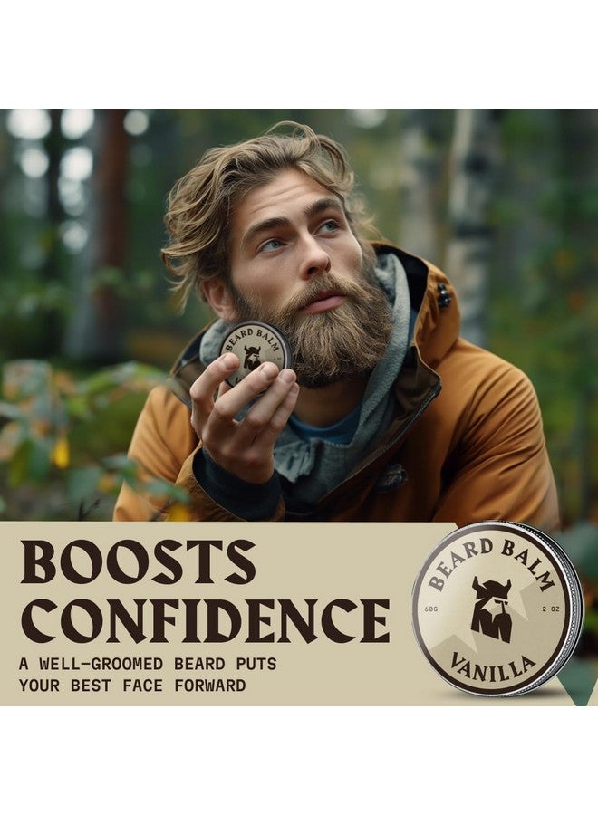Striking Viking Striking Viking Beard Balm for Men - Leave-in Beard Conditioner to Smooth, Shape, Moisturize & Soften Coarse, Dry Facial Hair - Vanilla Scented with Shea Butter, Tea Tree, Argan & Jojoba Oils, 2 Oz - Image 2