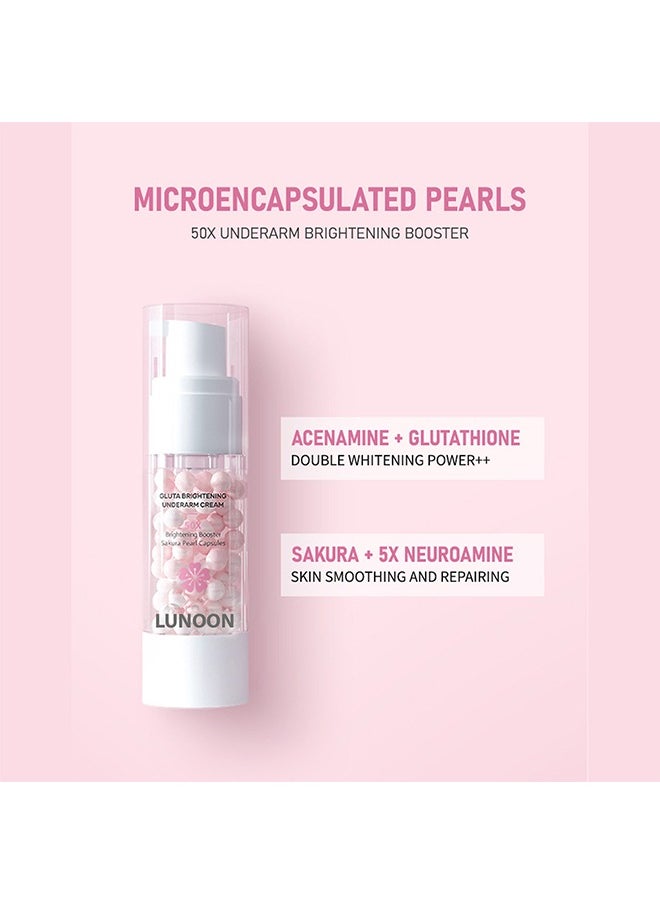 LUNOON Sakura Pearl Capsules Gluta Brightening Underarm Cream, Sakura Underarm Whitening Cream, Sakura Pearl Capsule, Brightening Booster Sakura Pearl Capsules,  Sakura Gluta Brightening Underarm Cream  - Image 2