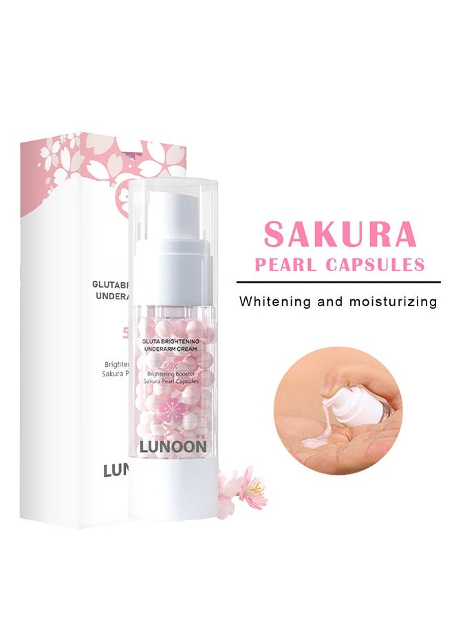LUNOON Sakura Pearl Capsules Gluta Brightening Underarm Cream, Sakura Underarm Whitening Cream, Sakura Pearl Capsule, Brightening Booster Sakura Pearl Capsules,  Sakura Gluta Brightening Underarm Cream  - Image 5