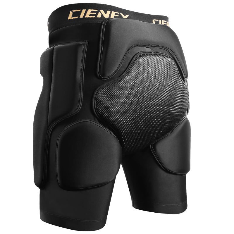 Cienfy 3D Hip Protective Padded Shorts EVA Tailbone Pad Impact Gear for Skiing Skating Snowboarding Skateboarding (X-Large) - Image 1