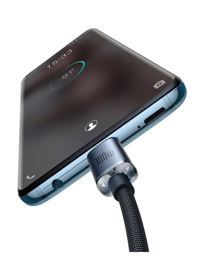 بيسوس كابل 100 وات 4 أقدام USB C إلى USB C شحن سريع كابل من النايلون المضفر من النوع C لهاتف iPhone 15 Pro/iPhone 15 Pro Max/iPhone 15 Plus/iPad Air/iPad Pro/MacBook Pro Samsung Galaxy S23/Huawei/Xiaomi وغيرها الكثير - Image 5