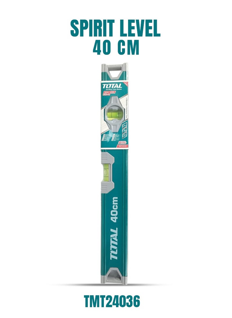 TOTAL Spirit Level Water Level Tool Carpentry Water Level Tube Aluminum Body 40cm TOTAL TMT24036  - Image 1