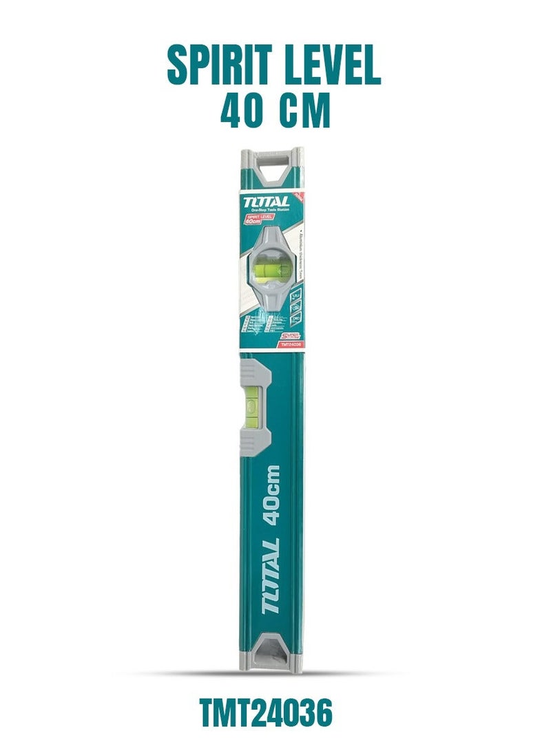 TOTAL Spirit Level Water Level Tool Carpentry Water Level Tube Aluminum Body 40cm TOTAL TMT24036 - Image 2