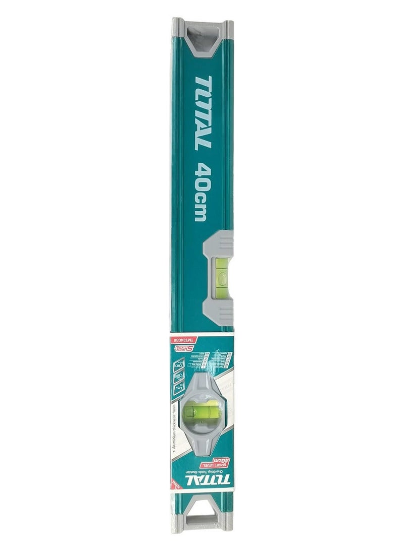 TOTAL Spirit Level Water Level Tool Carpentry Water Level Tube Aluminum Body 40cm TOTAL TMT24036 - Image 3