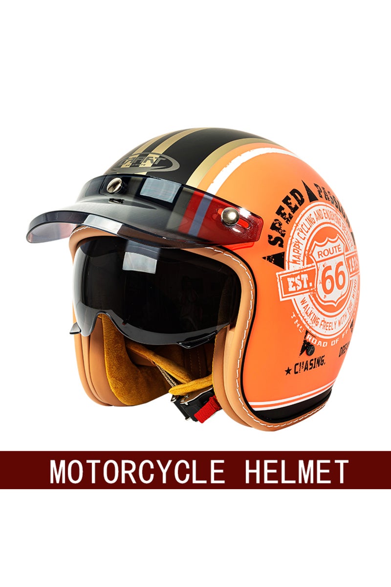 إيروريكس خوذة دراجة نارية جديدة بتصميم كلاسيكي من طراز L C500-2، نصفية، شتوية، ثلاثة أرباع، رجالية، بتصميم كلاسيكي أمريكي.