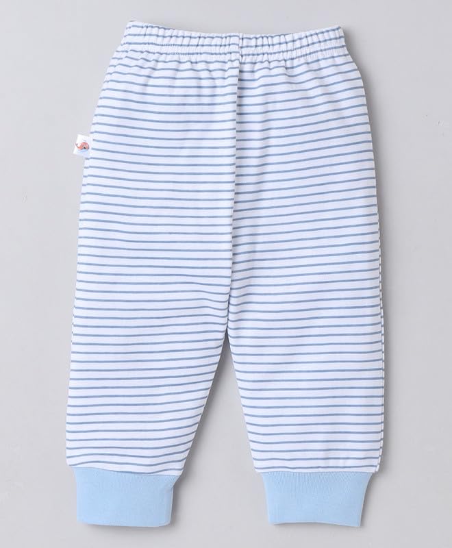 BUMZEE Sky Blue & White Full Length Boys Pyjamas Pack of 4 Age - 3-6 Months (Peb8825B-sbl.wht) - Image 3