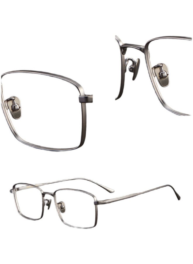 SOXICK High-Quality Style Ultra-Light Pure Titanium Myopia Glasses, Business Eyeglass Frames For Men And Women, Square Eyeglass Frames, 9003 Black - Image 2
