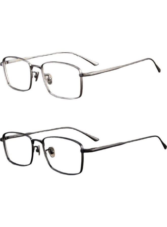 SOXICK High-Quality Style Ultra-Light Pure Titanium Myopia Glasses, Business Eyeglass Frames For Men And Women, Square Eyeglass Frames, 9003 Black - Image 1