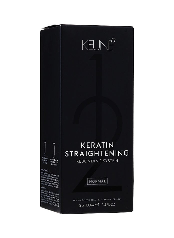 Keune - Keune Keratin Straightening Rebonding System (2 Pieces) Normal - Neutralization Cream And  Straightening Cream - Image 1