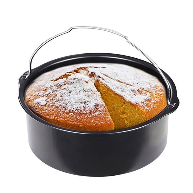Air fryer accessories, electric fryer basket, pizza pan, 7-inch basket with handle - Image 1