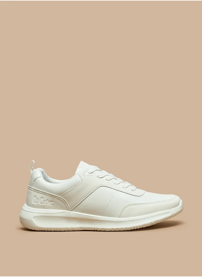 لي كوبر Men's Panelled Sneakers with Lace-Up Closure