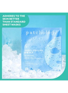 Patchology Iced Cooling And Firming Hydrogel Masks With Peptides, Cloudberry Oil And Bakuchiol. Facial Sheet Mask Designed To Firm Skin And Soothe Redness And Puffiness 1 - Count  - Image 4