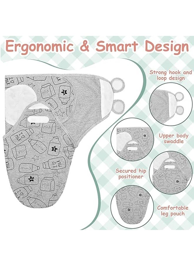 Vividorad Baby Swaddle Wrap,6 PCS Baby Swaddle Blanket Wrap Cap Set for Newborn Infant,Baby Swaddle Blanket With Caps,Baby Swaddle Sleep Sack,100% Breathable Cotton 0-6 Month,Soft Cotton Wearable for Boy Girl - Image 5