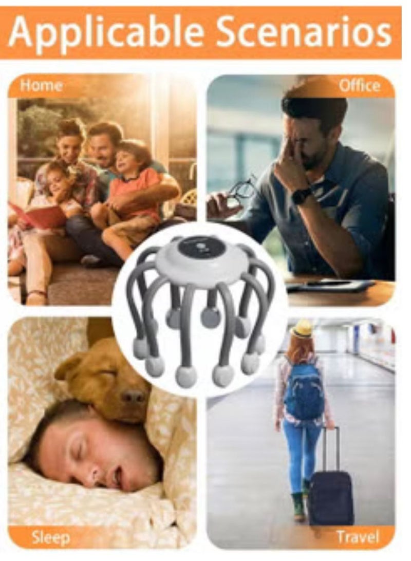  BOUNDS Electric Head Massager Head Massager 360 Degree Head Massager with 10 Vibration Touch Points and 4 Massage Modes to Help Sleep - Image 1