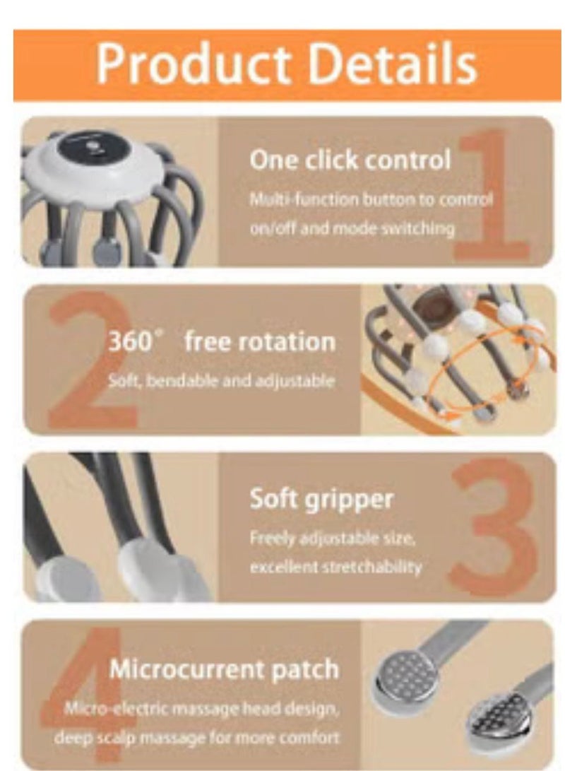  BOUNDS Electric Head Massager Head Massager 360 Degree Head Massager with 10 Vibration Touch Points and 4 Massage Modes to Help Sleep - Image 3