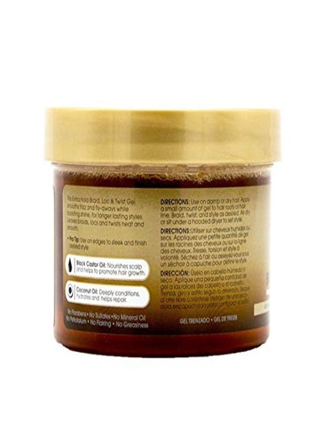 African Pride Black Castor Miracle Extra Hold Braid Loc Twist Gel (3 Pack) Tames Frizz & Controls Edges No Parabens No Sulfates No Mineral Oil No Petrolatum Contains Black Castor & Coconut Oil 8 Oz  - Image 3