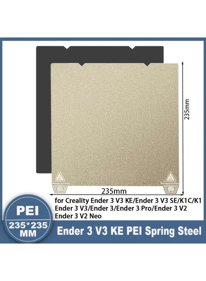 Textured PEI Sheet 235x235mm Flexible Magnetic Heated Bed for 3D Printer - Image 1
