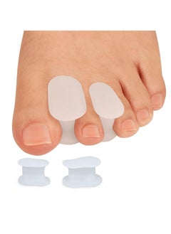 Premify Toe Spacer Separators (8 PCS) of Bunion Corrector to Straighten Overlapping Toes, Silicone Gel Spreaders for Men & Women Pain Relief, Realign Crooked Toes (White)  - Image 1