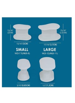 Premify Toe Spacer Separators (8 PCS) of Bunion Corrector to Straighten Overlapping Toes, Silicone Gel Spreaders for Men & Women Pain Relief, Realign Crooked Toes (White)  - Image 2