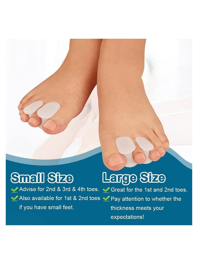 Premify Toe Spacer Separators (8 PCS) of Bunion Corrector to Straighten Overlapping Toes, Silicone Gel Spreaders for Men & Women Pain Relief, Realign Crooked Toes (White)  - Image 4