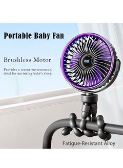 Mini Stroller Fan, Portable Baby Fan Battery Operated, LED Display with 5 Speeds, Small Clip on Fan Desk Fan USB Rechargeable, Personal Handheld Fan for Outdoor Travel, Children Gift - pzsku/Z072BEFF1B4C21FBA7180Z/45/_/1725091431/e8a68ffd-f169-4be3-a20d-0df94dfd0f65