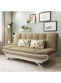 Stylish Sofa Bed for Versatile Living Cozy Sofa Turns Bed Comfort for Sitting or Sleeping (Taupe)