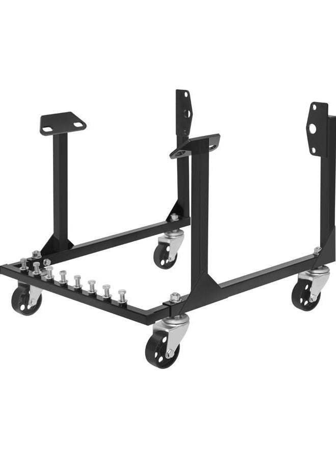 JY PERFORMANCE Rolling Engine Cradle Stand with Wheels Compatible with Chevy Small Block and Big Block, Heavy Duty Steel Engine Cradle, 750 LBS Capacity - Image 1