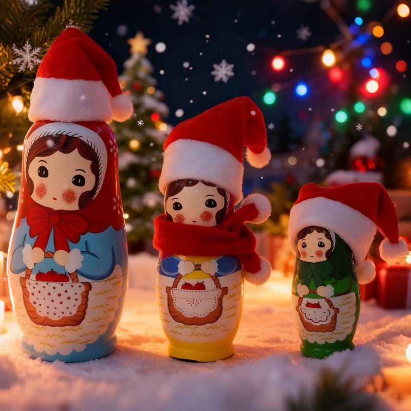 LOOGI Mini Santa Hat and Santa Scarf for Crafts Doll Christmas Decor Wine Bottle Cover 10Pcs - Image 5