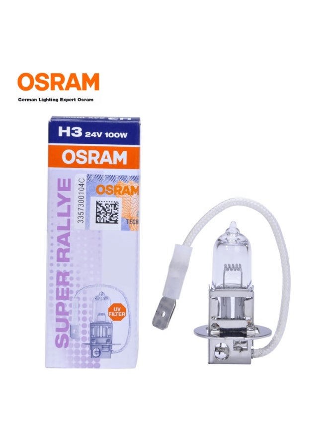 Osram Automotive Bulb High Beam Low Beam Halogen Lamp For Trucks And Buses H3 24v 100w Single Pack - Image 1