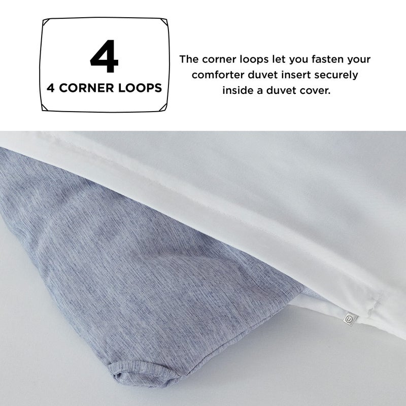 Bedsure 3 Pieces King Size Comforter Set, Cationic Dyed Soft Bedding for All Seasons, 1 Comforter (265 cm x 230 cm) and 2 Pillow Shams (50 cm x 90 cm), Navy Blue - Image 4