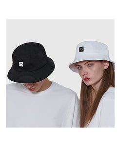 Excefore Bucket Hats,Travel Beach Sun Hat Flower Embroidery Outdoor Cap Unisex Summer Fashion Fisherman Cap for Teens Sun Protection Wide Brim Foldable Beach Fishing Hats (Black, 56-58 CM)  - Image 2