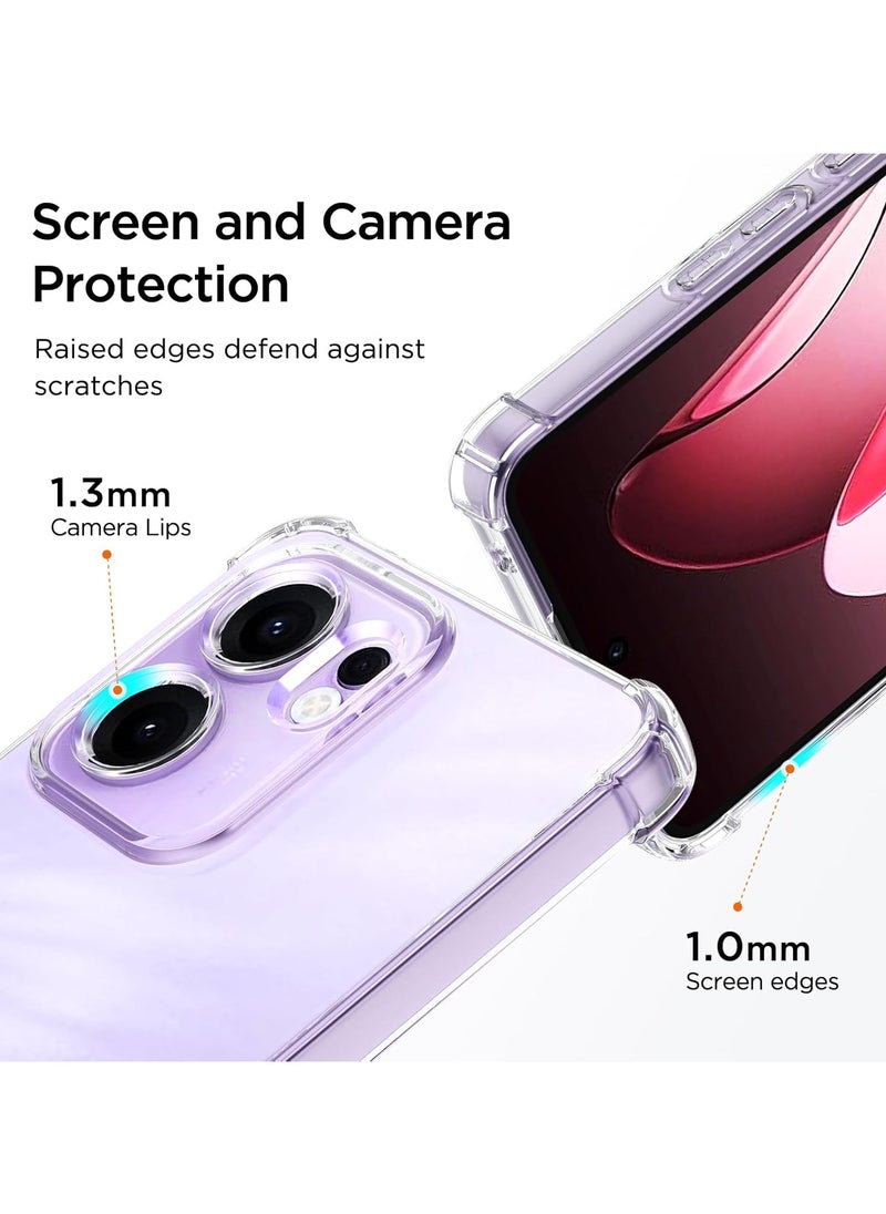 Generic - Case for OPPO Reno 13F, Ultra Slim Crystal Clear Anti-Scratch Bumper Cover Flexible Soft TPU Anti-Fall Reinforced Corner Shockproof Transparent Case for OPPO Reno13 F - Image 1